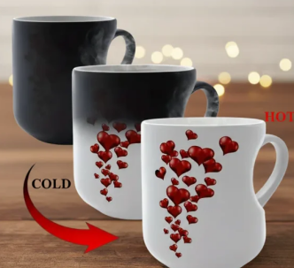 ⏳Time-Limited Special⏰Color Changing Heart Handle Ceramic Mug for Valentine's Day ☕