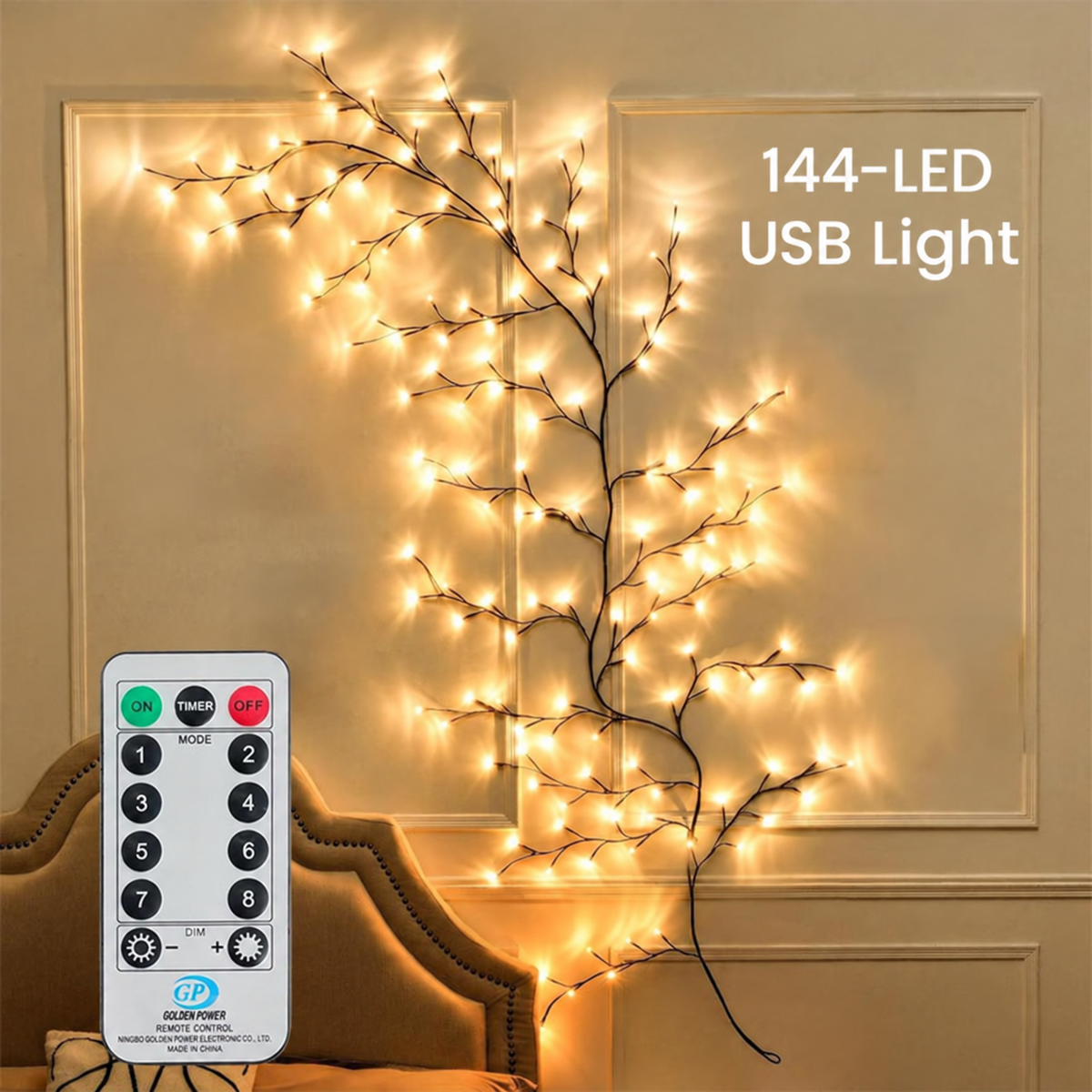 🎄✨Warm White LED Branch Light Decorative Night Light