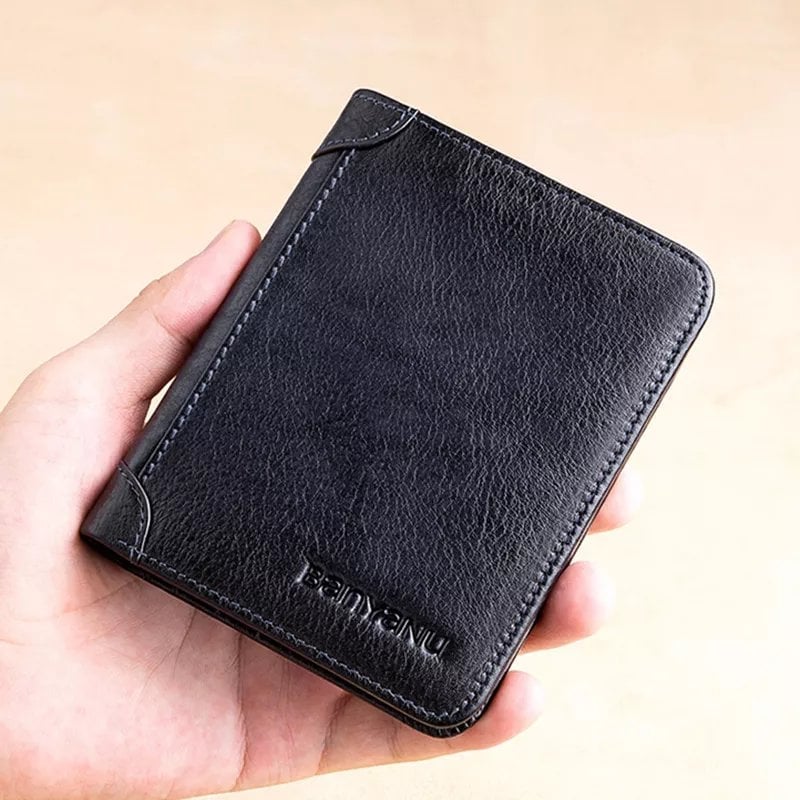 Minimalist RFID Blocking Leather Wallet for Men
