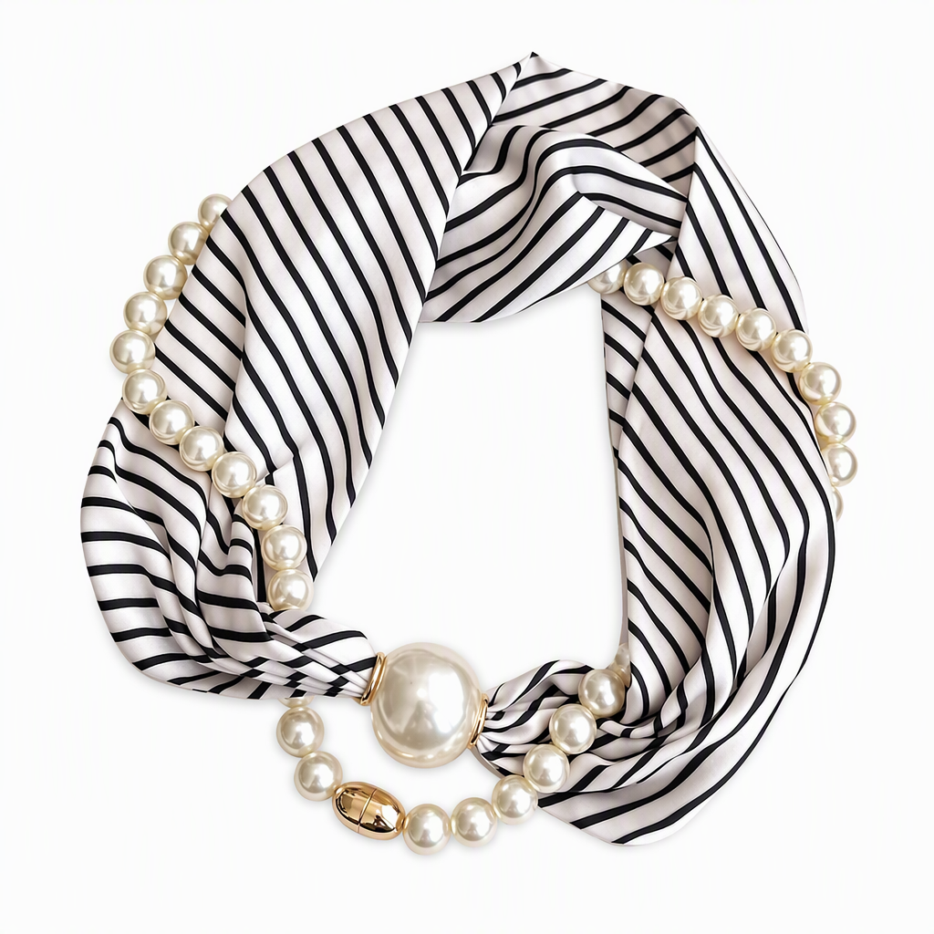 💎 Elegant Pearl Scarf Necklace ✨ Buy 1, Get 1 FREE! 🎁