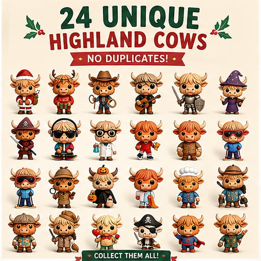🔥Last Day 49% OFF - 🐂🎁2026 Highland Cow Advent Calendar(📦Buy 2 Free Shipping)