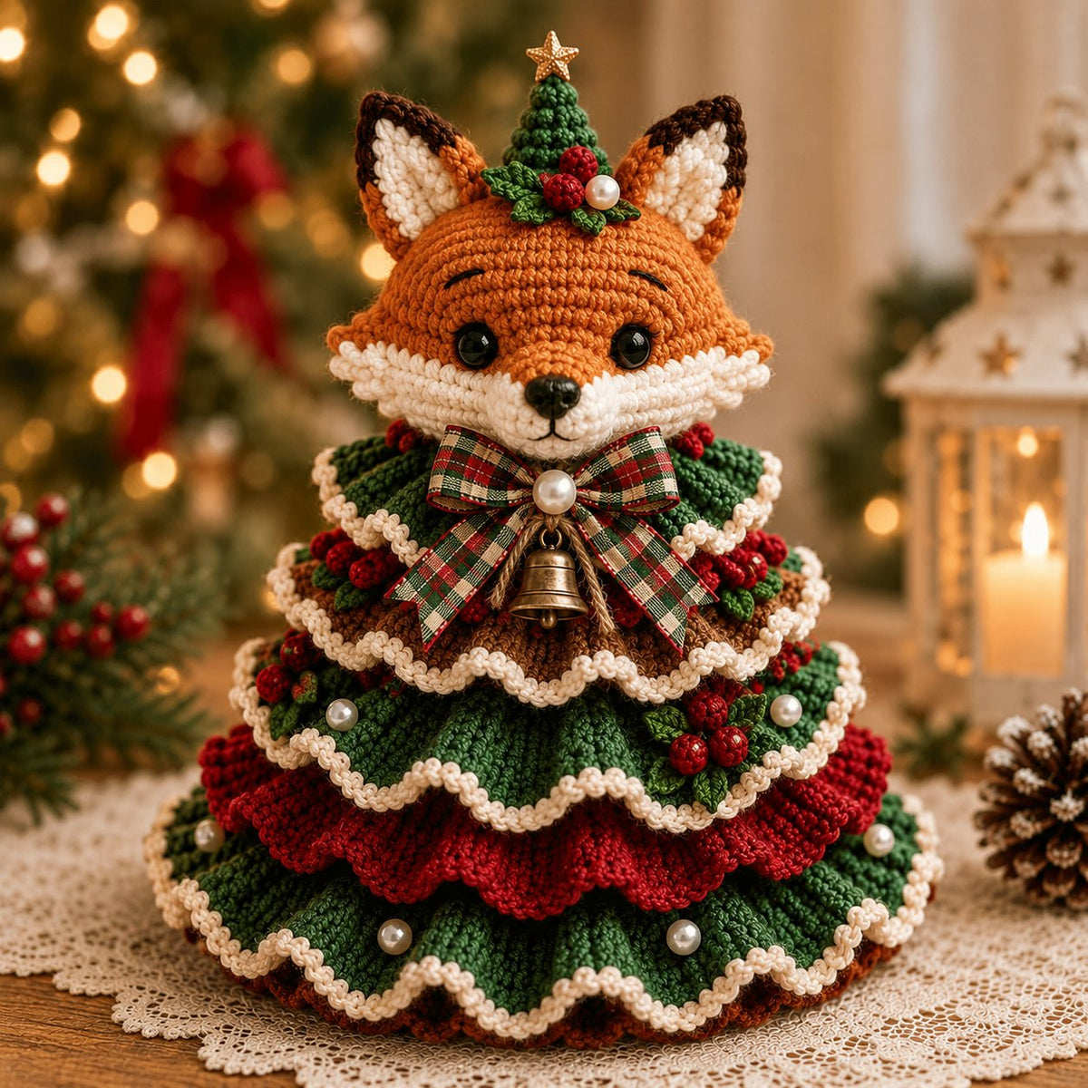 🔥Last Day 49% OFF - 🎄Crochet Animal Christmas Tree DIY Kit