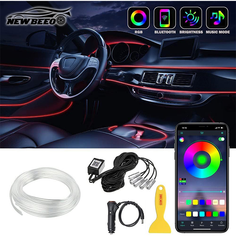 🎁 New Arrivals 💥 Car Interior LED Strip Atmosphere Lights – Add a Custom Glow, Easy to Fit & Perfect for Evening Drives 💡