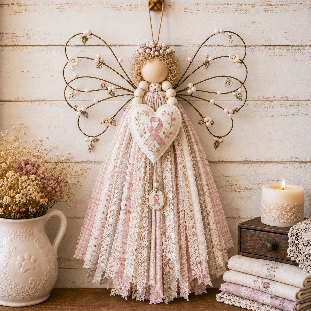 💥Last Day 49% OFF - 🪽 Angel Fabric Hanging DIY Kit