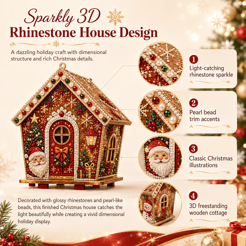 🔥LAST DAY 50% OFF - 🎄 DIY Pearl Art Christmas Cottage Collection