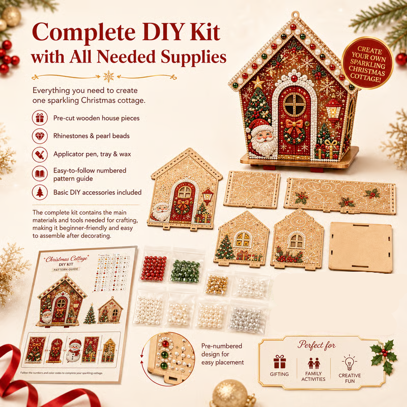 🔥LAST DAY 50% OFF - 🎄 DIY Pearl Art Christmas Cottage Collection