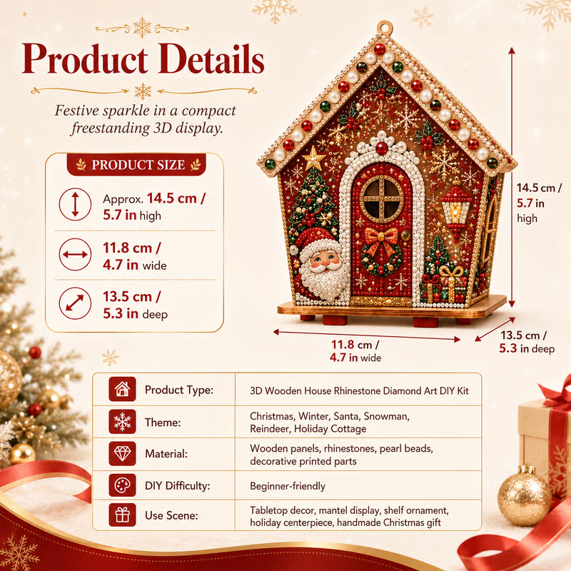 🔥LAST DAY 50% OFF - 🎄 DIY Pearl Art Christmas Cottage Collection