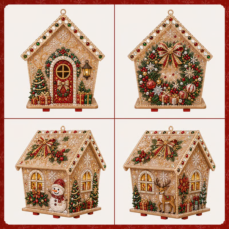🔥LAST DAY 50% OFF - 🎄 DIY Pearl Art Christmas Cottage Collection