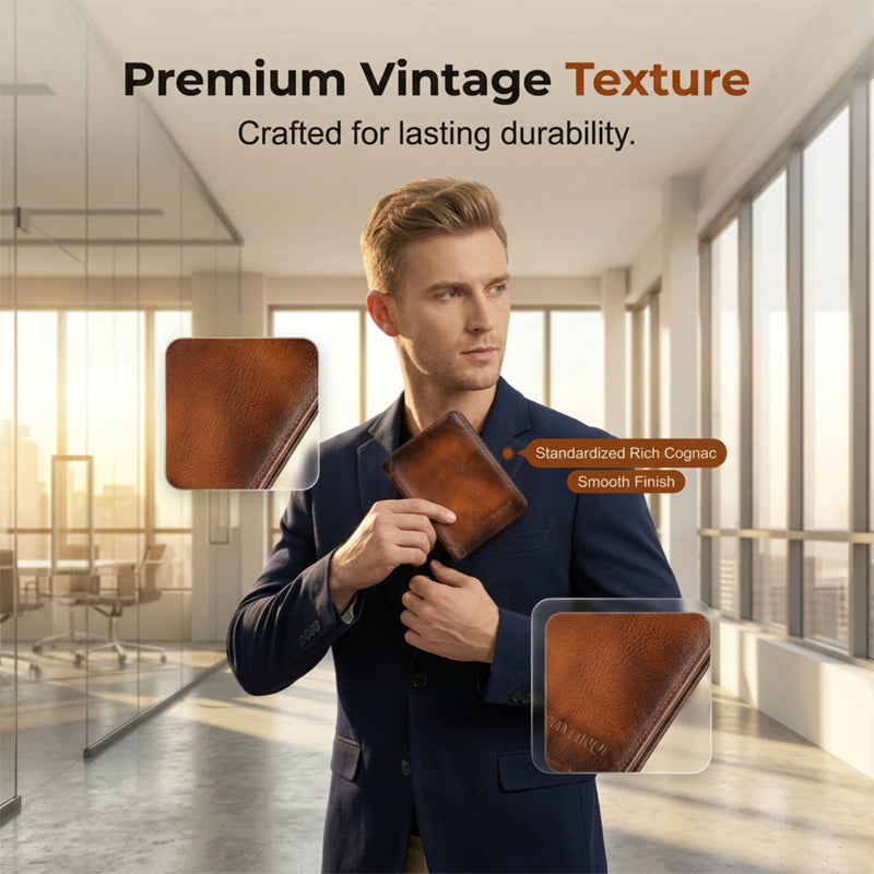 Minimalist RFID Blocking Leather Wallet for Men