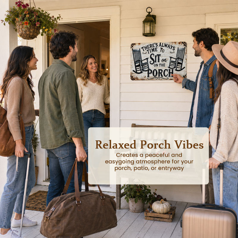 🌾 Porch Therapy Vintage Metal Sign