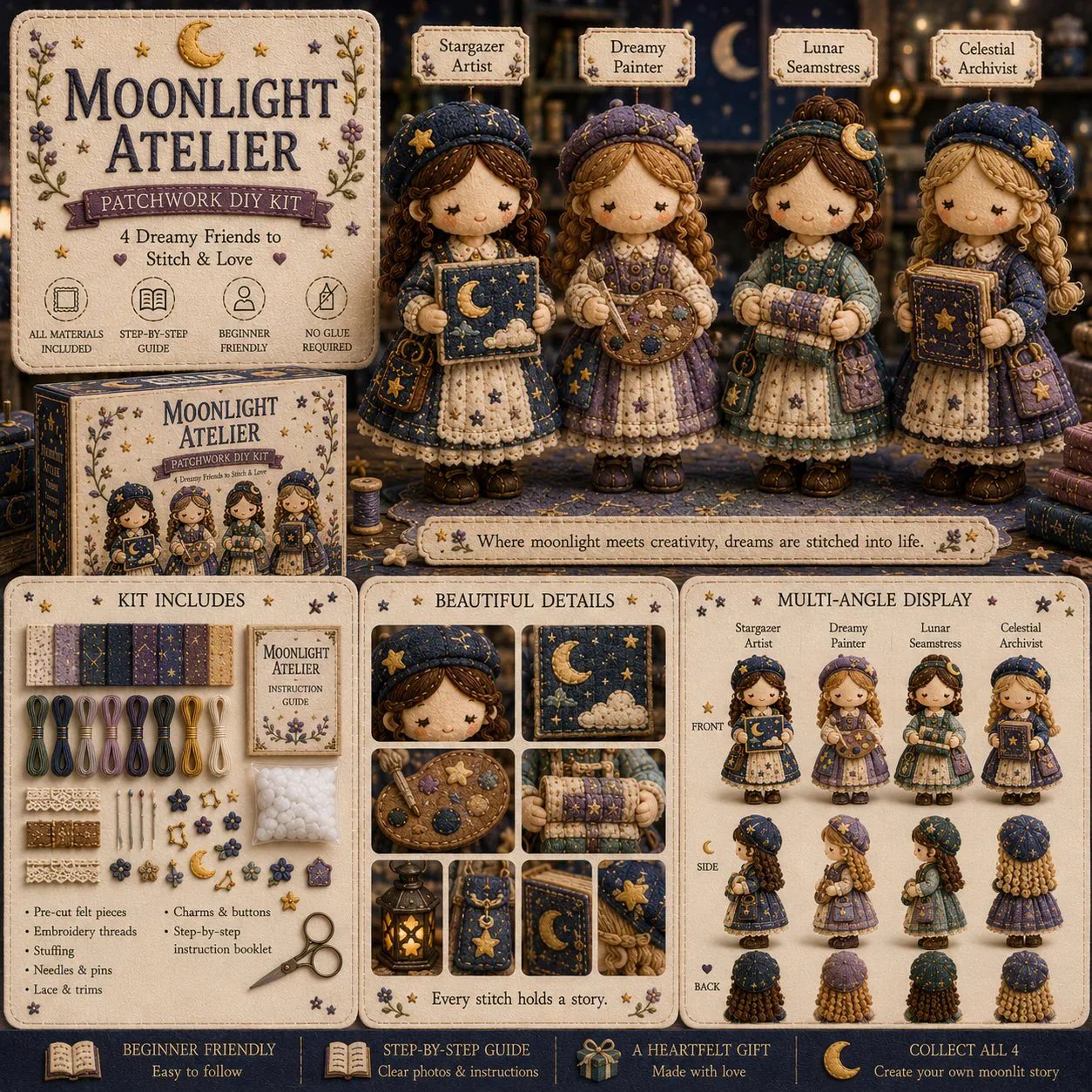 💕Hot Sale❤️‍🔥Tiny Worlds Collection – Patchwork DIY Kit Series