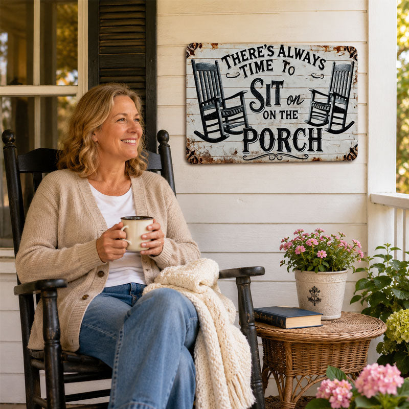 🌾 Porch Therapy Vintage Metal Sign