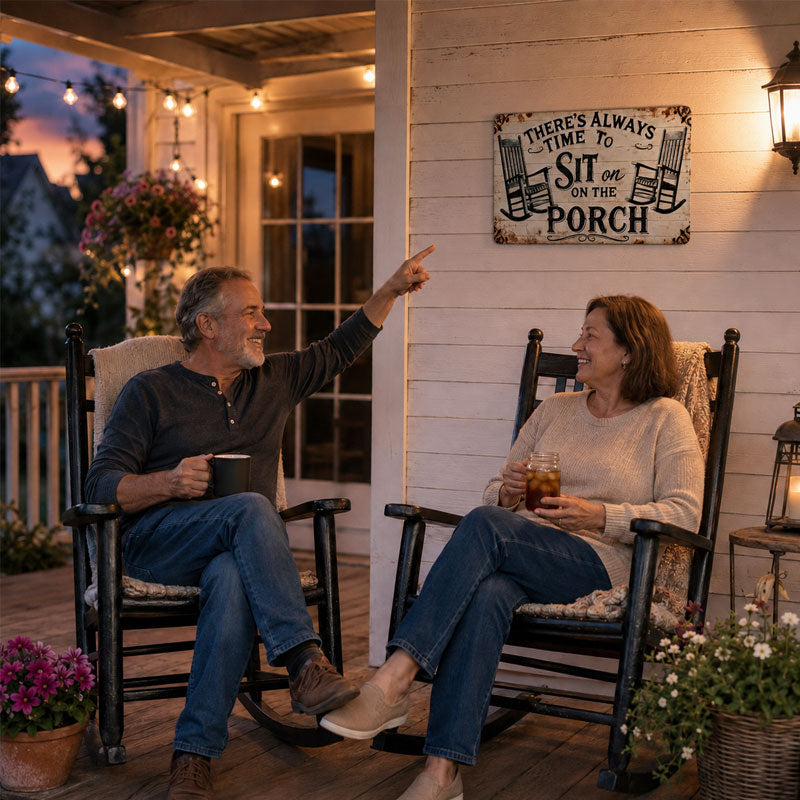 🌾 Porch Therapy Vintage Metal Sign