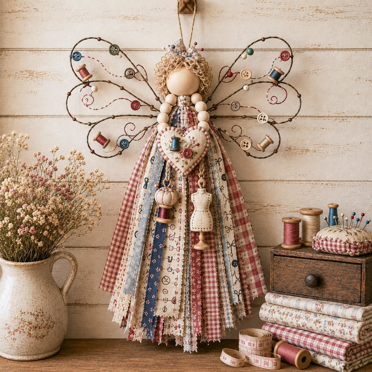 💥Last Day 49% OFF - 🪽 Angel Fabric Hanging DIY Kit
