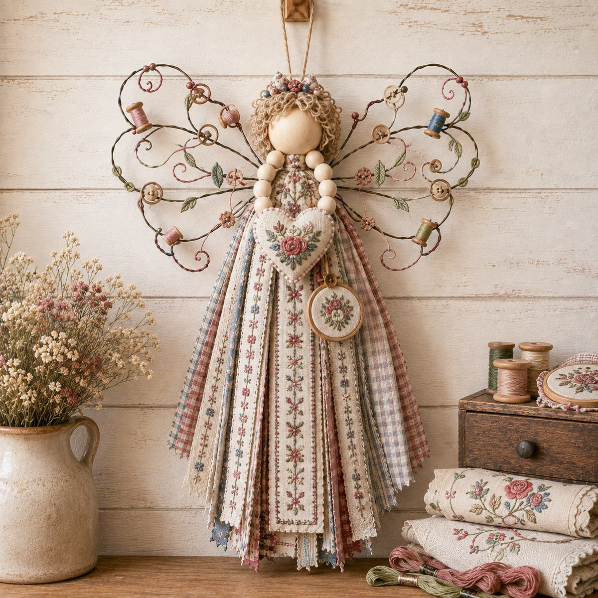 💥Last Day 49% OFF - 🪽 Angel Fabric Hanging DIY Kit
