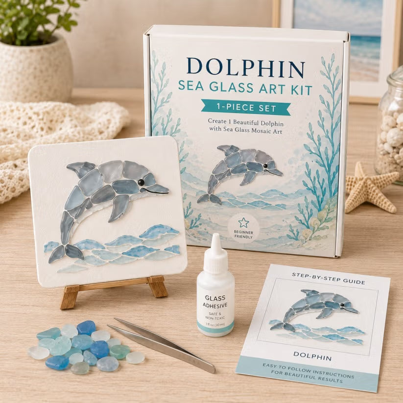 🌊 DIY Sea Glass Mosaic Art Kit