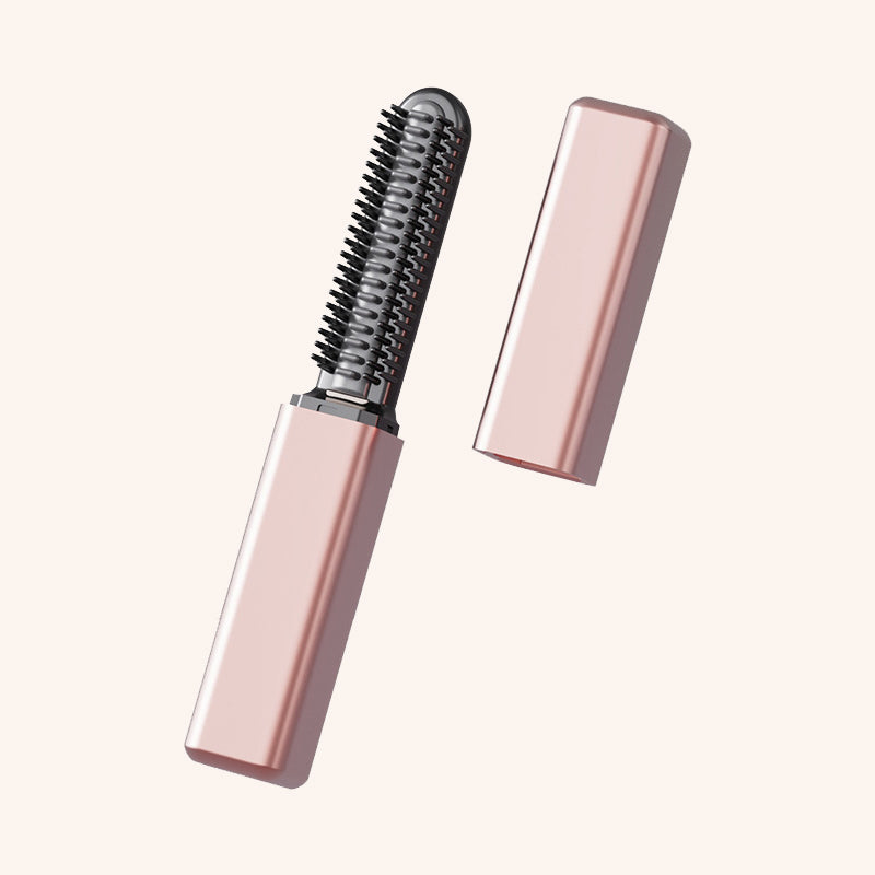 💇 Compact Wireless Hot Comb – Handy Bang Styling Companion!