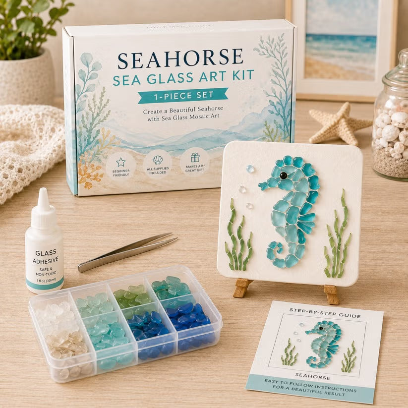 🌊 DIY Sea Glass Mosaic Art Kit