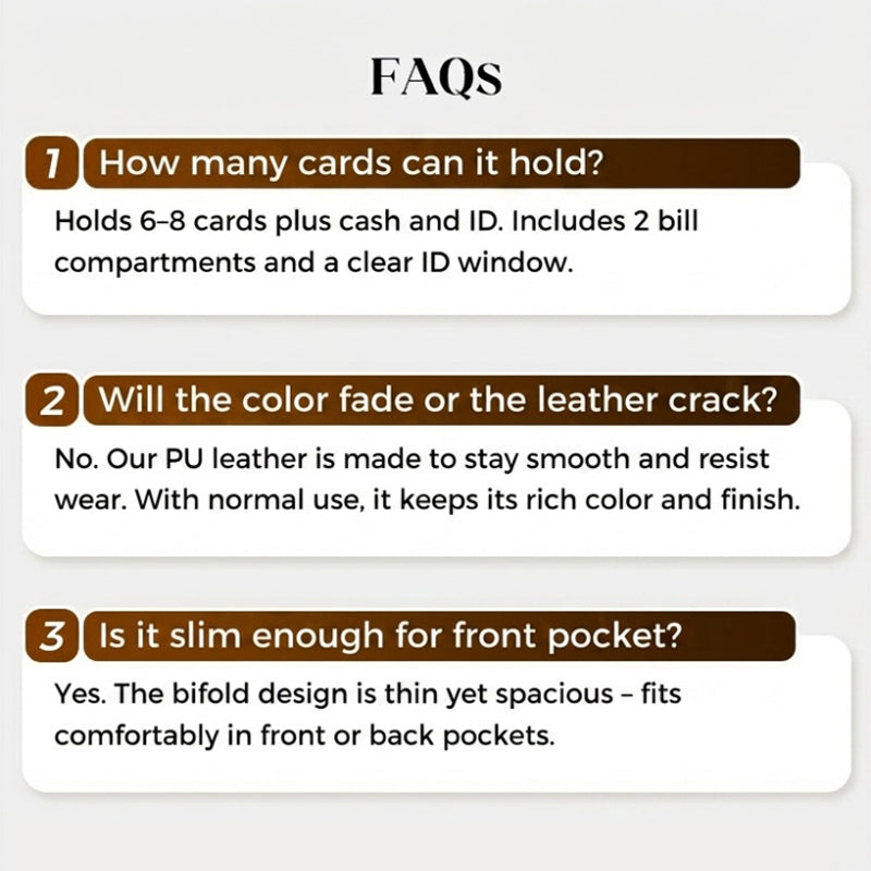 Minimalist RFID Blocking Leather Wallet for Men
