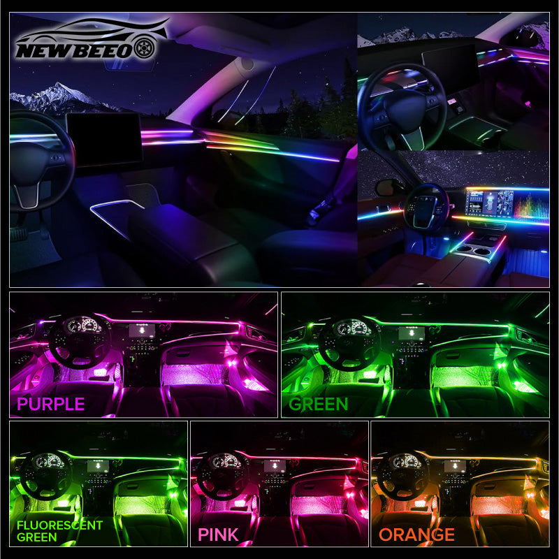 🎁 New Arrivals 💥 Car Interior LED Strip Atmosphere Lights – Add a Custom Glow, Easy to Fit & Perfect for Evening Drives 💡