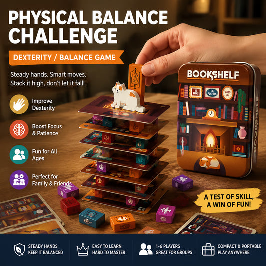 Bookshelf Cooperative Stacking Game