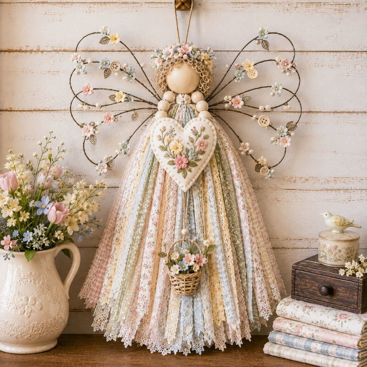 💥Last Day 49% OFF - 🪽 Angel Fabric Hanging DIY Kit