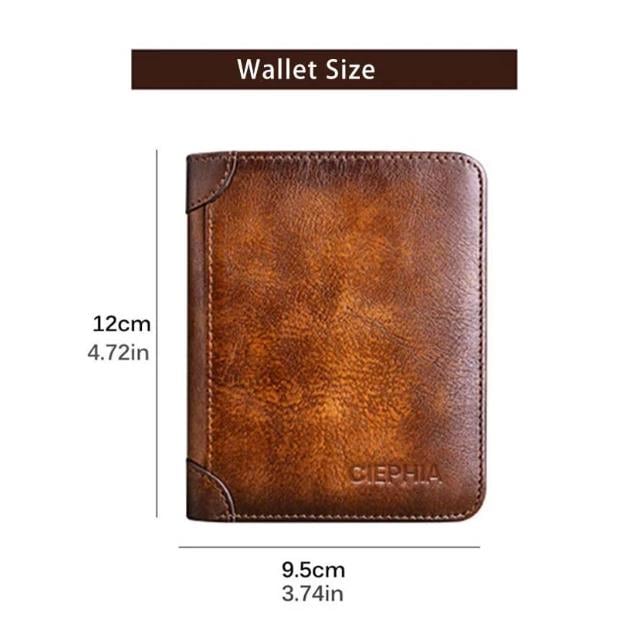 Minimalist RFID Blocking Leather Wallet for Men