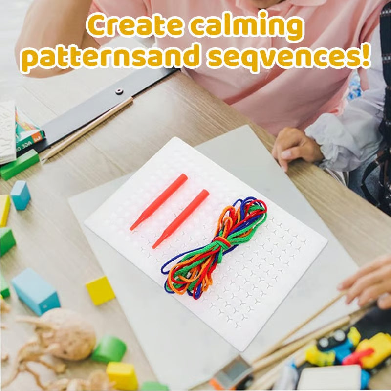 🔥Sensory Calm Down Threading Boards