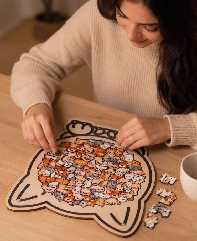 Cute Wooden Animal Puzzle Collection