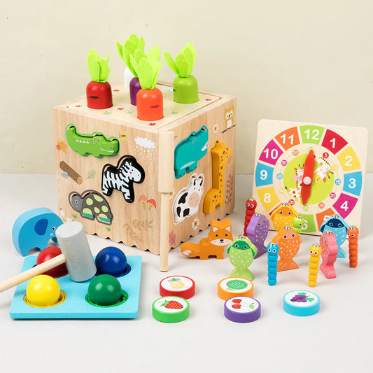 Multifunctional Toddler Learning Activity Cube