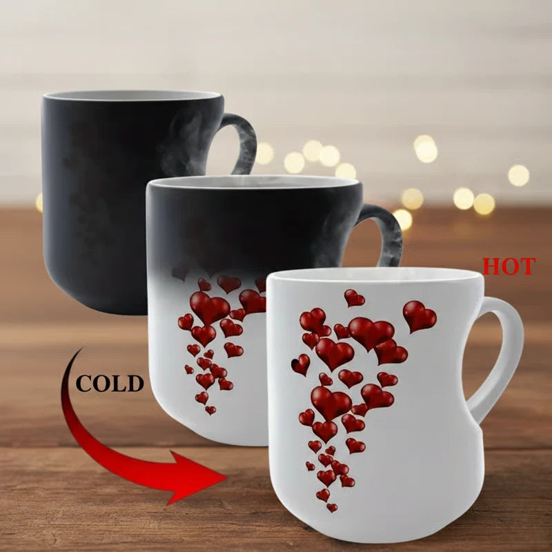 ⏳Time-Limited Special⏰Color Changing Heart Handle Ceramic Mug for Valentine's Day ☕