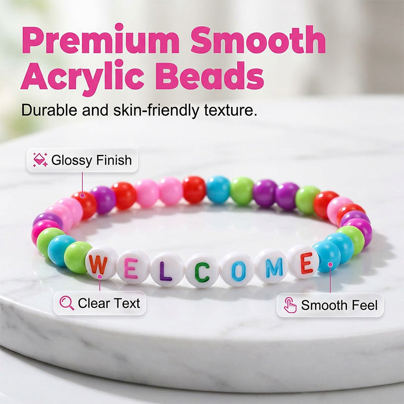 🧶❤️ Pack of 25 Welcome Bead Bracelets✨