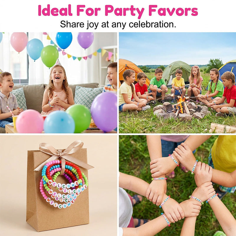 🧶❤️ Pack of 25 Welcome Bead Bracelets✨