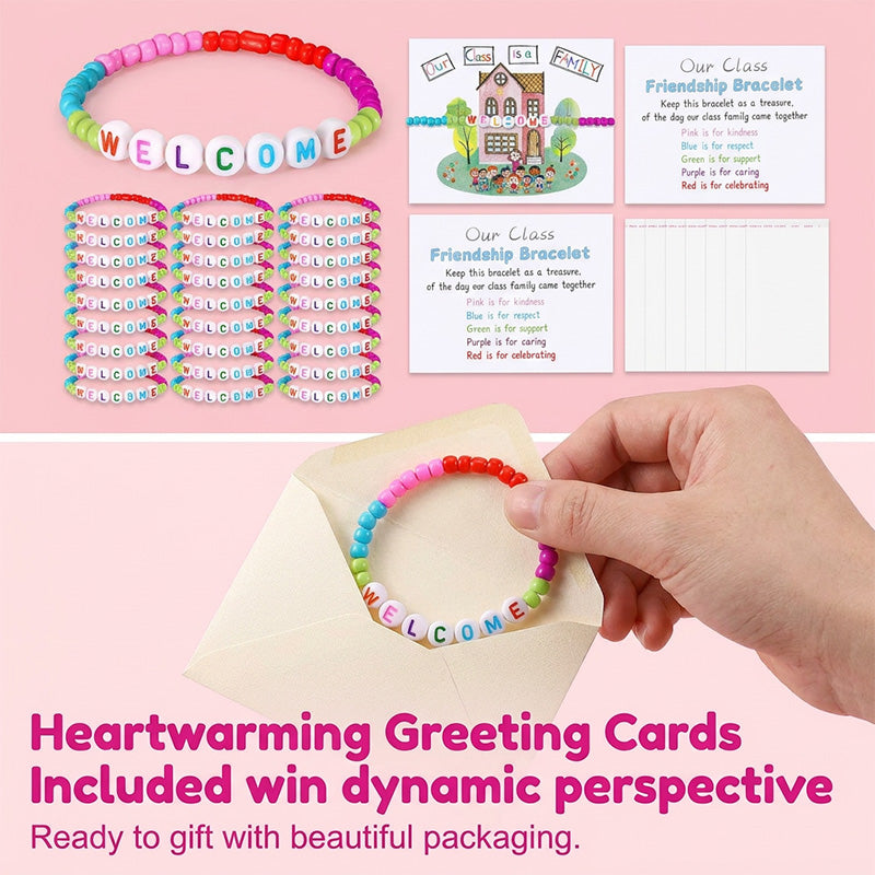 🧶❤️ Pack of 25 Welcome Bead Bracelets✨