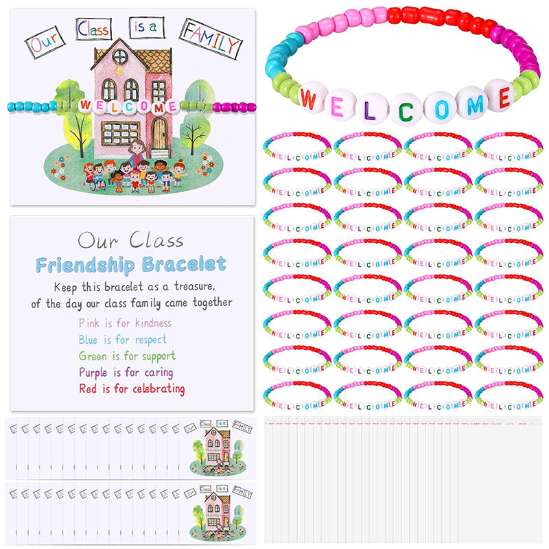 🧶❤️ Pack of 25 Welcome Bead Bracelets✨