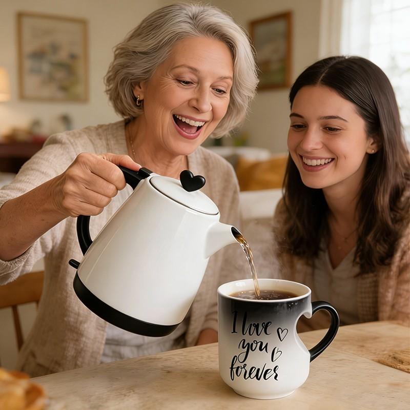 ⏳Time-Limited Special⏰Color Changing Heart Handle Ceramic Mug for Valentine's Day ☕
