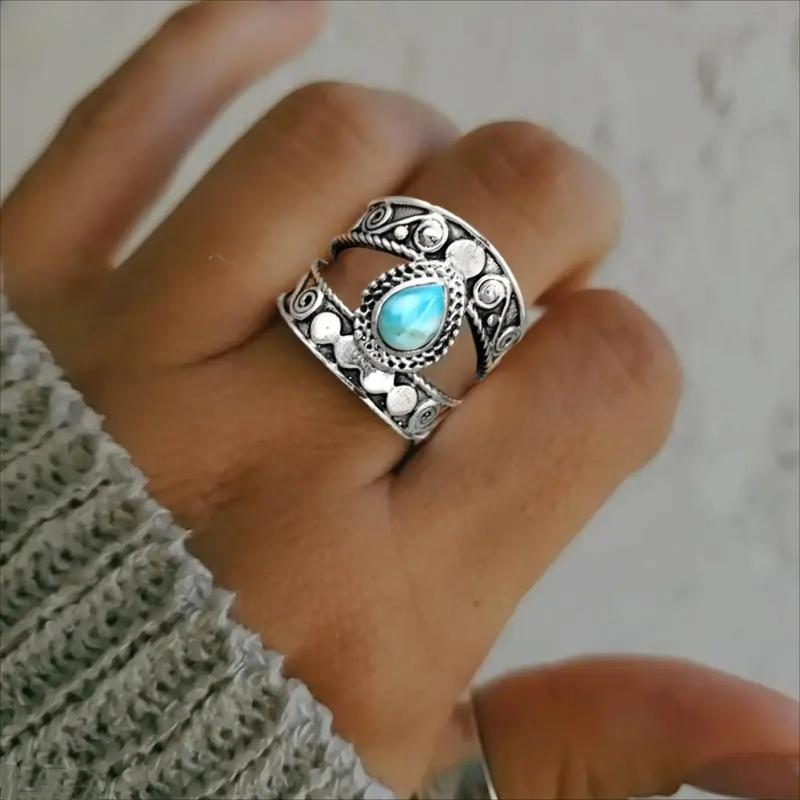 🌸Buy 1 get 1 free 🌸Vintage Carved Teardrop Ring for Women💎