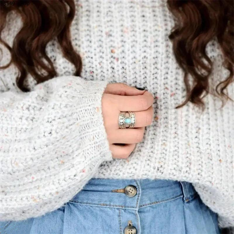 🌸Buy 1 get 1 free 🌸Vintage Carved Teardrop Ring for Women💎