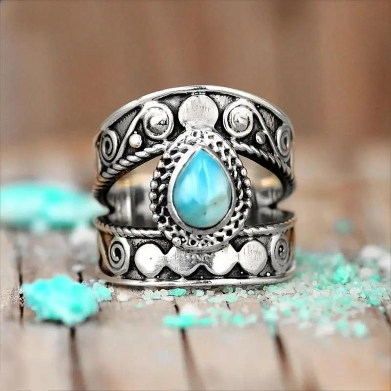 🌸Buy 1 get 1 free 🌸Vintage Carved Teardrop Ring for Women💎