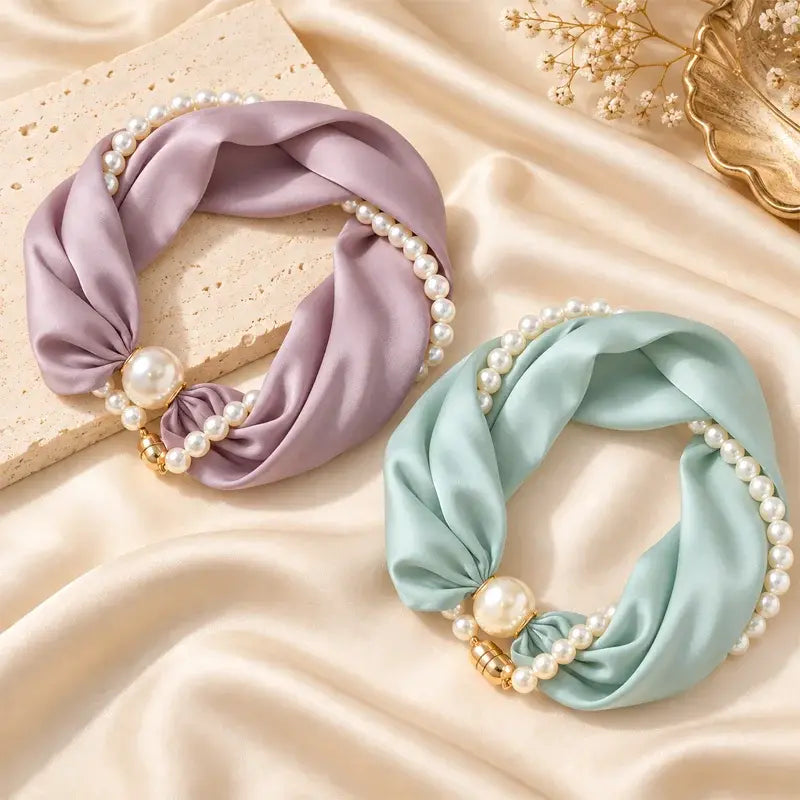💎 Elegant Pearl Scarf Necklace ✨ Buy 1, Get 1 FREE! 🎁