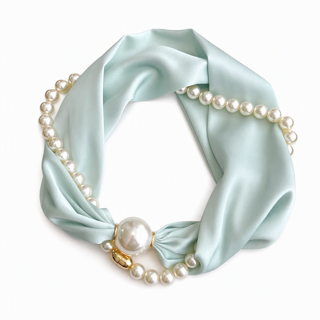 💎 Elegant Pearl Scarf Necklace ✨ Buy 1, Get 1 FREE! 🎁