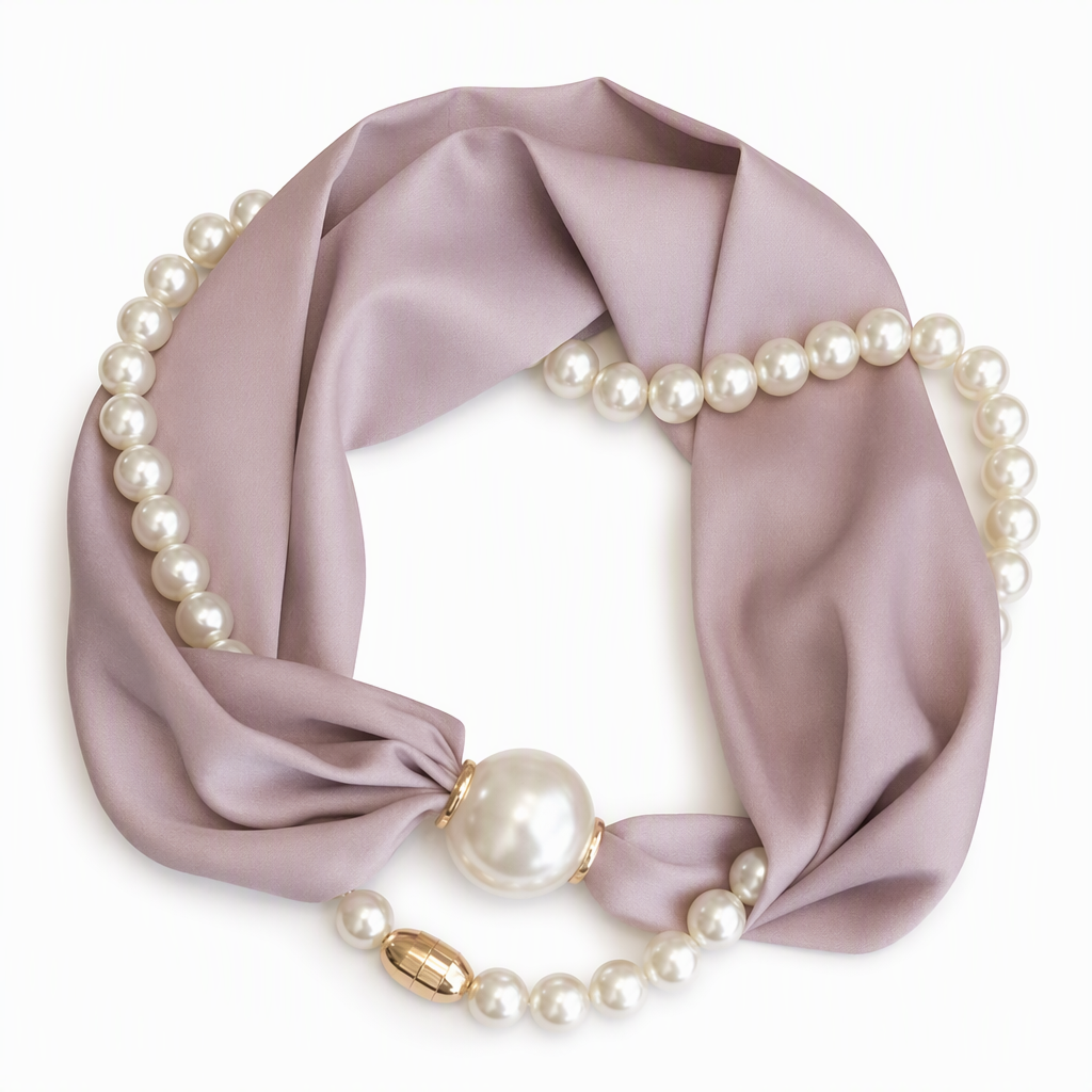 💎 Elegant Pearl Scarf Necklace ✨ Buy 1, Get 1 FREE! 🎁