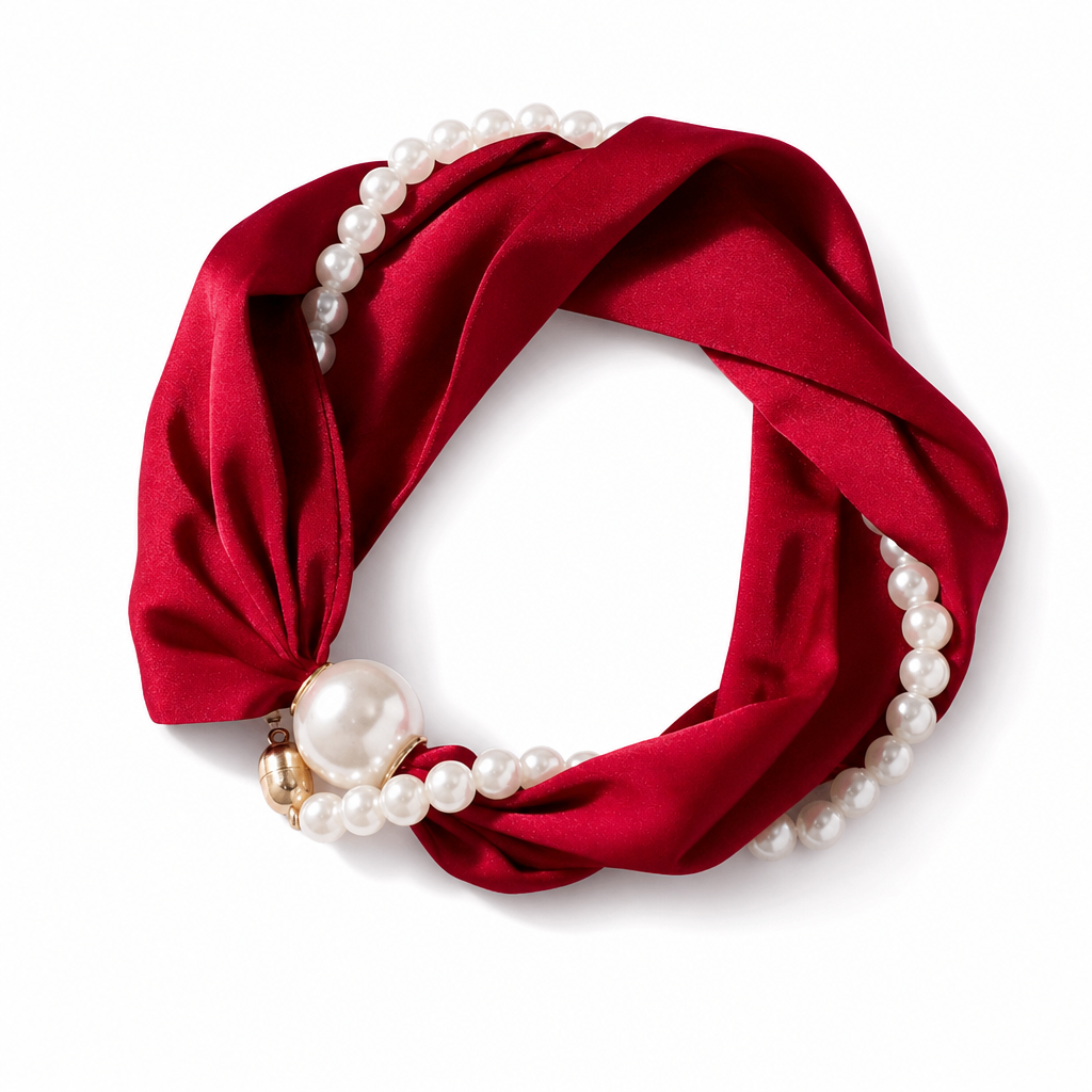 💎 Elegant Pearl Scarf Necklace ✨ Buy 1, Get 1 FREE! 🎁